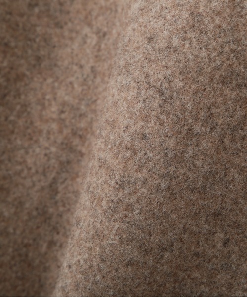 FREE'S MART（フリーズマート）の「【インフルエンサー森下愛里沙さんレコメンド / Sシリーズ対応】◆ジャージメルトンノーカラーコート（ノーカラーコート・レディース・チャコールグレー/オフホワイト/ライトグリーン/モカ・SMALL/MEDIUM）」の8枚目の写真