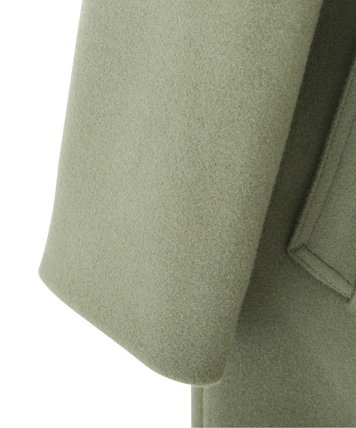 FREE'S MART（フリーズマート）の「【インフルエンサー森下愛里沙さんレコメンド / Sシリーズ対応】◆ジャージメルトンノーカラーコート（ノーカラーコート・レディース・チャコールグレー/オフホワイト/ライトグリーン/モカ・SMALL/MEDIUM）」の15枚目の写真