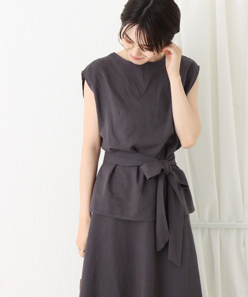 libelle more(リベル モア)の「綿レーヨン麻スカートセットアップ(スカート・レディース・ブラウン/ベージュ/カーキ/チャコールグレー・L/M)」の21枚目の写真