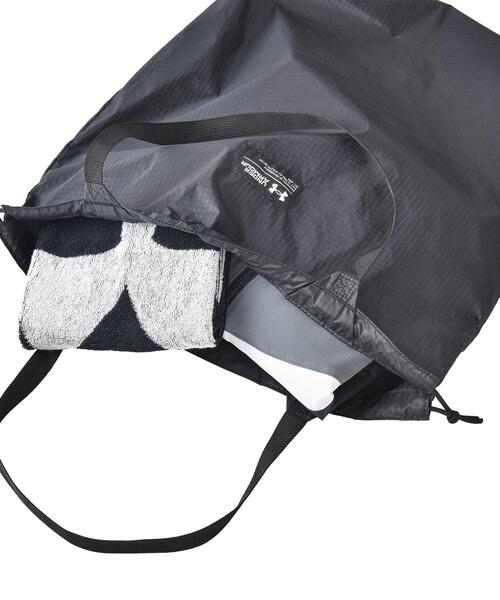 UNDER ARMOUR（アンダーアーマー）の「UAトート エコバッグ（ライフスタイル/メンズ/レディース）（ショルダーバッグ・レディース・ブラック/チャコールグレー・ONESIZE）」の6枚目の写真