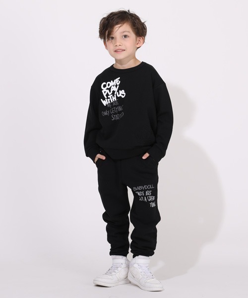 BABYDOLL(ベビードール)の「ロゴグラフィティーロングパンツ 5408K (トップス別売)(スウェットパンツ・キッズ・ブラック/ベージュ・80cm/90cm/110cm/100cm/120cm/130cm/140cm)」の6枚目の写真