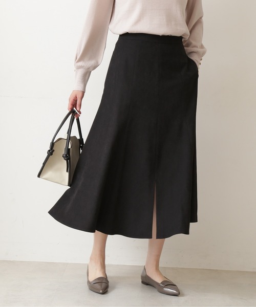 NATURAL BEAUTY BASIC（ナチュラルビューティーベーシック）の「フロントスリットスカート/0171220900（スカート・レディース・ベージュ/ピンク/ブラック・MEDIUM/X-SMALL/SMALL）」の6枚目の写真