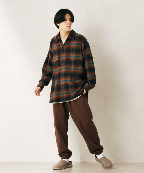 PENDLETON（ペンドルトン）の「【PENDLETON/ペンドルトン】SHAGGY CPO オーバーサイズシャツ（シャツ/ブラウス・メンズ・ブラウン/ネイビー/ベージュ・MEDIUM/LARGE）」の14枚目の写真