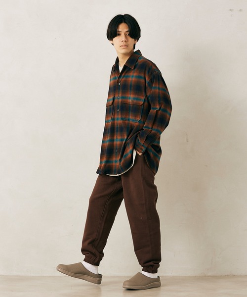 PENDLETON ペンドルトン　ネルシャツ　ベージュ　ネイビー　M 楽天市場】PENDLETON ペンドルトン OPEN COLLAR SHIRT オープン