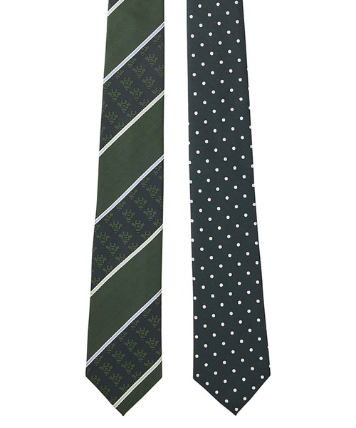 giraffe（ジラフ）の「【 ネクタイ専門店 giraffe 】 リバーシブルジラフレジメンドットタイ シルクネクタイ 日本製（ネクタイ・メンズ・ネイビー/グリーン/チャコールグレー/ワイン・FREE）」の19枚目の写真