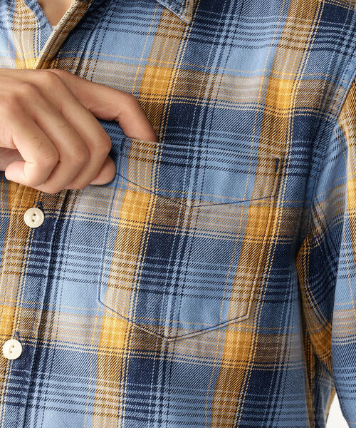 REMI RELIEF × BEAMS PLUS インディゴ染め バスクシャツ BEAMS PLUS（ビームス プラス）【別注】REMI RELIEF / Cotton