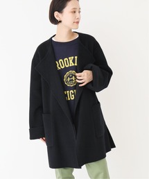 Spick & Span | ウールノーカラーミドル丈コート◆(ノーカラーコート)