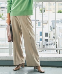 RIVE DROITE | 広がらないスッキリしたシルエットが魅力　メランジツイルストレッチワイドパンツ(スラックス)