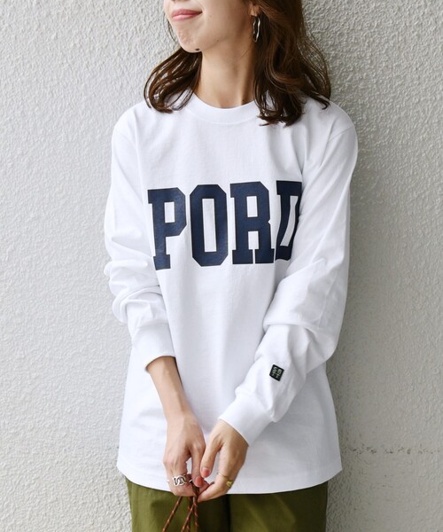 SHIPS any（シップス エニィ）の「SHIPS any :アメリカ製 カレッジ プリント ヘビーウェイト 長袖 Tシャツ ロンT◇（Tシャツ/カットソー・メンズ・ホワイト系その他4/ホワイト系その他3/ネイビー/グレー/ホワイト系その他2/ホワイト系その他・SMALL/MEDIUM/LARGE/X-LARGE）」の3枚目の写真