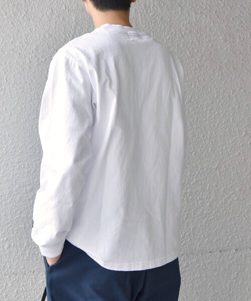 SHIPS any（シップス エニィ）の「SHIPS any :アメリカ製 カレッジ プリント ヘビーウェイト 長袖 Tシャツ ロンT◇（Tシャツ/カットソー・メンズ・ホワイト系その他4/ホワイト系その他3/ネイビー/グレー/ホワイト系その他2/ホワイト系その他・SMALL/MEDIUM/LARGE/X-LARGE）」の12枚目の写真