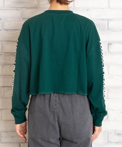 WEGO(ウィゴー)の「WEGO/スリーブプリントショートロンT(Tシャツ/カットソー・レディース・グリーン/ブラック・FREE)」の11枚目の写真