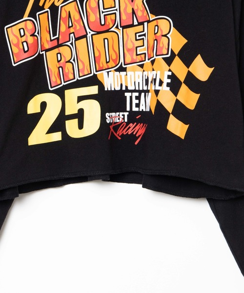 WEGO(ウィゴー)の「WEGO/スリーブプリントショートロンT(Tシャツ/カットソー・レディース・グリーン/ブラック・FREE)」の18枚目の写真