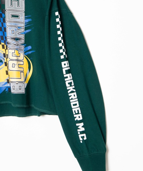 WEGO(ウィゴー)の「WEGO/スリーブプリントショートロンT(Tシャツ/カットソー・レディース・グリーン/ブラック・FREE)」の21枚目の写真