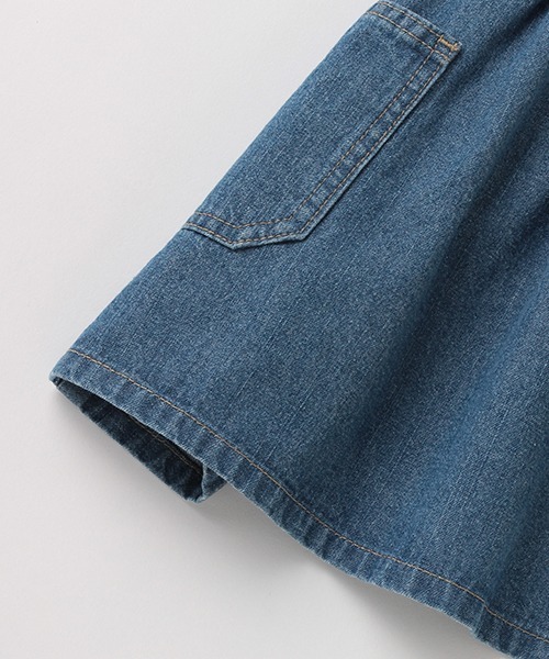 petit main（プティマイン）の「【Disney】ポケットジャンスカ（ジャンパースカート・キッズ・キャメル/ブルー・L/S/M）」の9枚目の写真