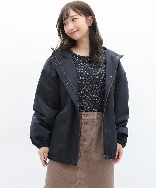 Honeys（ハニーズ）の「マウンテンパーカー（マウンテンパーカー・レディース・ブラック/ベージュ/ネイビー/カーキ/ピンク/グレイッシュベージュ・M/L）」の6枚目の写真