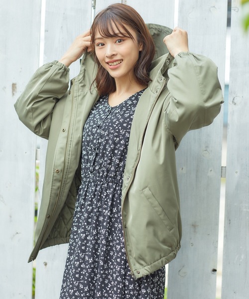 Honeys（ハニーズ）の「マウンテンパーカー（マウンテンパーカー・レディース・ブラック/ベージュ/ネイビー/カーキ/ピンク/グレイッシュベージュ・M/L）」の5枚目の写真