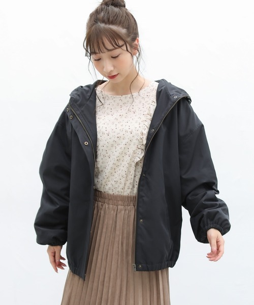 Honeys（ハニーズ）の「マウンテンパーカー（マウンテンパーカー・レディース・ブラック/ベージュ/ネイビー/カーキ/ピンク/グレイッシュベージュ・M/L）」の2枚目の写真