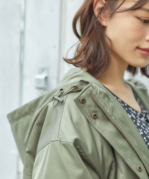 Honeys（ハニーズ）の「マウンテンパーカー（マウンテンパーカー・レディース・ブラック/ベージュ/ネイビー/カーキ/ピンク/グレイッシュベージュ・M/L）」の16枚目の写真