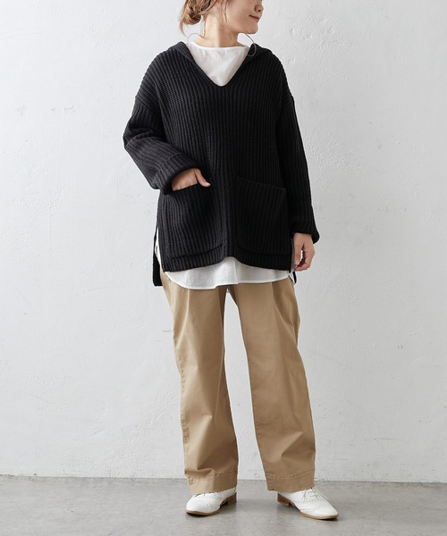 PUAL CE CIN(ピュアルセシン)の「【Du noir】セーラーカラーニットプルオーバー(ニット/セーター・レディース・ブラック/グレー/モカ・FREE)」の5枚目の写真