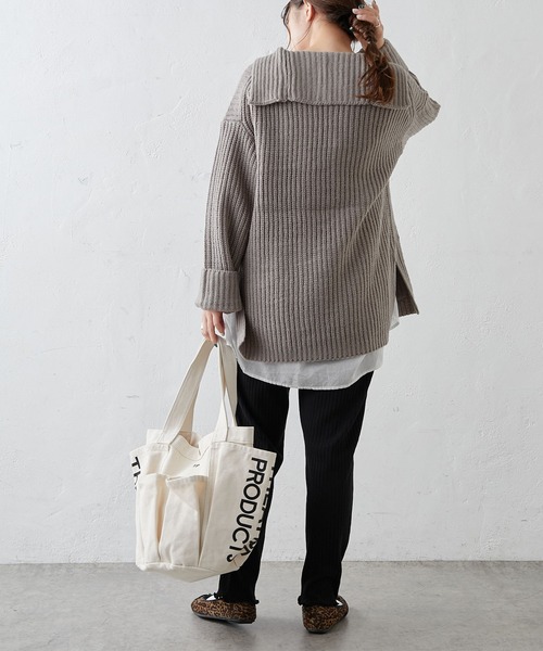 PUAL CE CIN(ピュアルセシン)の「【Du noir】セーラーカラーニットプルオーバー(ニット/セーター・レディース・ブラック/グレー/モカ・FREE)」の18枚目の写真