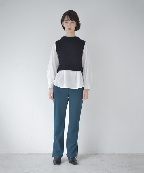 La SRIC（ラスリック）の「La SRIC / アシメドッキングシャツ（シャツ/ブラウス・レディース・オフホワイト/ライトベージュ・38）」の13枚目の写真