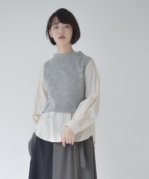 La SRIC（ラスリック）の「La SRIC / アシメドッキングシャツ（シャツ/ブラウス・レディース・オフホワイト/ライトベージュ・38）」の11枚目の写真