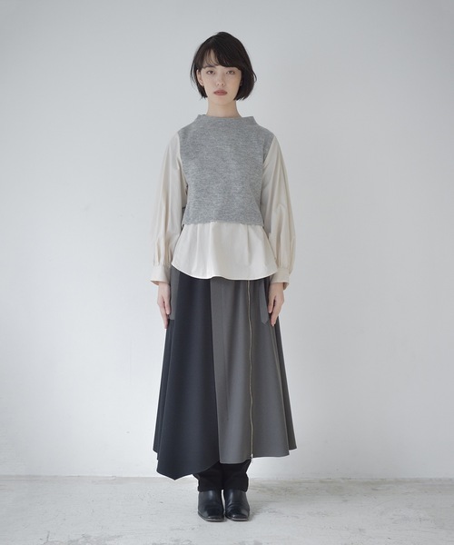 La SRIC（ラスリック）の「La SRIC / アシメドッキングシャツ（シャツ/ブラウス・レディース・オフホワイト/ライトベージュ・38）」の18枚目の写真