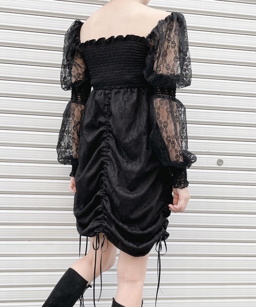 lilLilly 2wayレースミニドレス