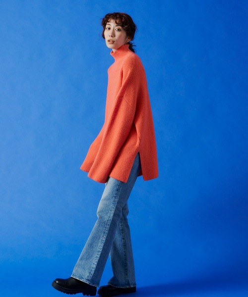 Auntie Rosa Holiday（アンティローザホリデー）の「タートルネックBIGニットプルオーバー（ニット/セーター・レディース・ライトブルー/オフホワイト/コーラルピンク・FREE）」の20枚目の写真