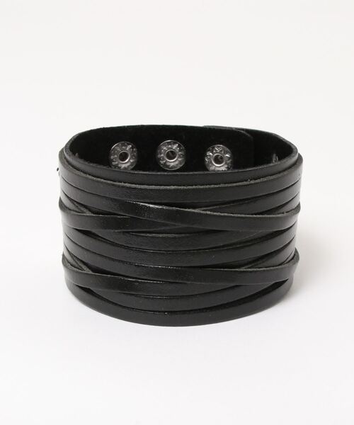 dictionary(ディクショナリー)の「【 DICTIONARY / ディクショナリー 】 フリンジ レザー ブレスレット(ブレスレット・メンズ・ブラック/ブラウン・FREE)」の4枚目の写真