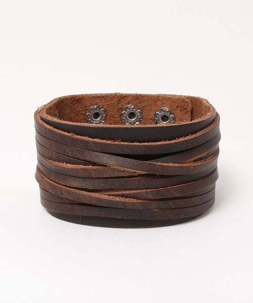 dictionary(ディクショナリー)の「【 DICTIONARY / ディクショナリー 】 フリンジ レザー ブレスレット(ブレスレット・メンズ・ブラック/ブラウン・FREE)」の5枚目の写真