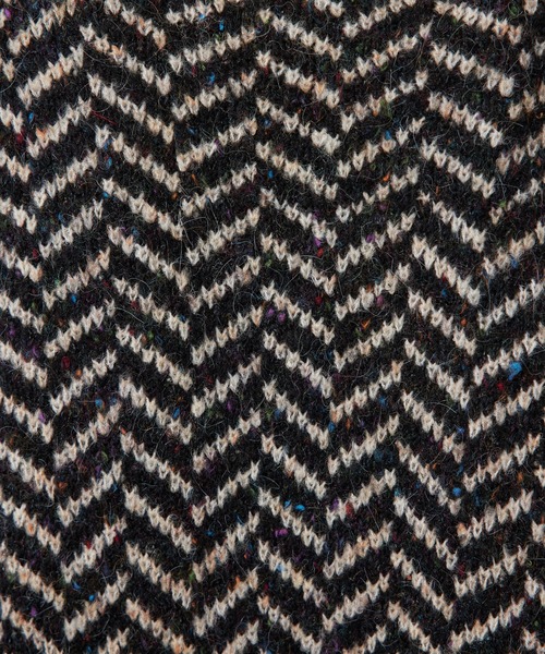 JETSET SOLO PLUS （ジェットセットソロプラス）の「【FONT LAB】ネップ混フェザーヤーン ヘリンボーンニット（ニット/セーター・レディース・ブラック系・FREE）」の14枚目の写真