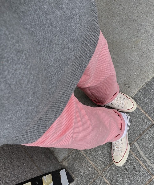 ASCLO（エジュクロ）の「ASCLO コーデュロイワイドパンツ（その他パンツ・メンズ・チャコールグレー/ブラック/ベージュ/パープル/ピンク・FREE）」の10枚目の写真