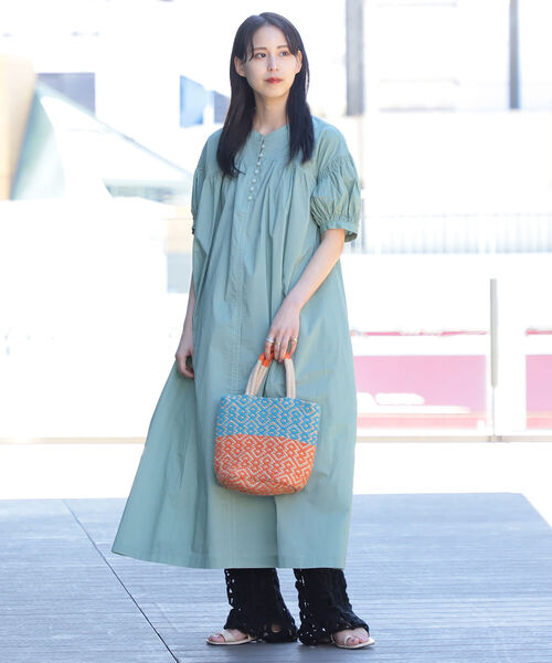 Ray BEAMS(レイビームス)の「beej × Ray BEAMS / 別注 バスケット バッグ(かごバッグ・レディース・ダークブラウン/その他・ONE SIZE)」の4枚目の写真