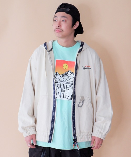 MANASTASH(マナスタッシュ)の「MANASTASH/マナスタッシュ CHILLIWACK ZIP HOODIE チリワックジップフーディー 7122036(ブルゾン・メンズ・ブラック/その他/ナチュラル/インディゴブルー・MEDIUM/LARGE/X-LARGE)」の1枚目の写真