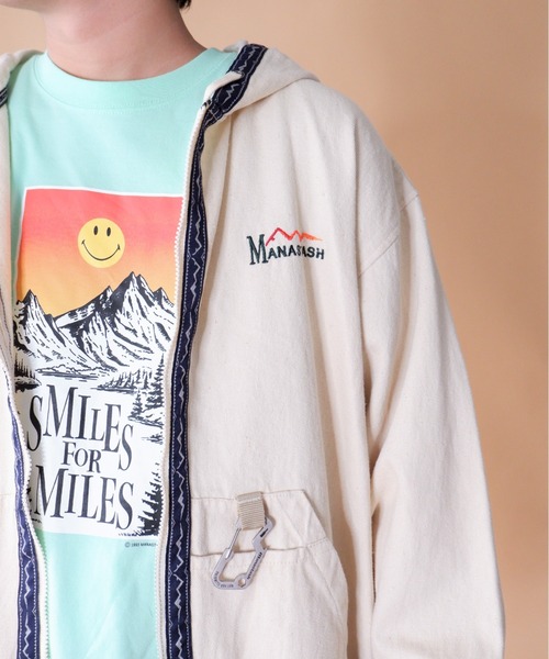 MANASTASH(マナスタッシュ)の「MANASTASH/マナスタッシュ CHILLIWACK ZIP HOODIE チリワックジップフーディー 7122036(ブルゾン・メンズ・ブラック/その他/ナチュラル/インディゴブルー・MEDIUM/LARGE/X-LARGE)」の6枚目の写真