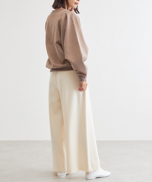 BONbazaar（ボンバザール）の「タックスリーブダンボールプルオーバー（Tシャツ/カットソー・レディース・オフホワイト/ブラック/モカ・FREE）」の15枚目の写真