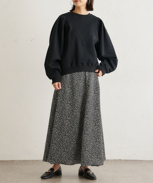 BONbazaar（ボンバザール）の「タックスリーブダンボールプルオーバー（Tシャツ/カットソー・レディース・オフホワイト/ブラック/モカ・FREE）」の22枚目の写真