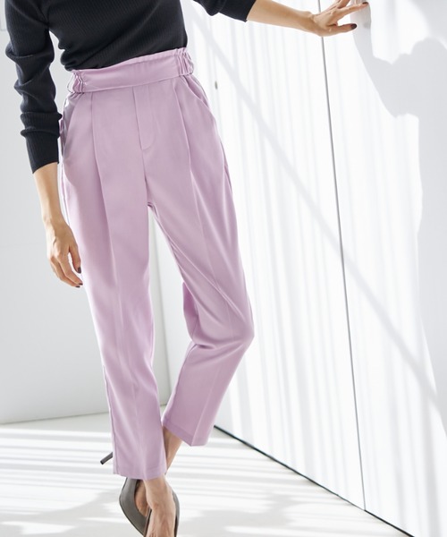 &. NOSTALGIA(アンドドットノスタルジア)の「センタープレステーパードパンツ(その他パンツ・レディース・ブラック/ベージュ/イエロー/グリーン/ラベンダー/アイボリー/パープル/ブラウン/グレー/ピンク/ホワイト・FREE)」の10枚目の写真