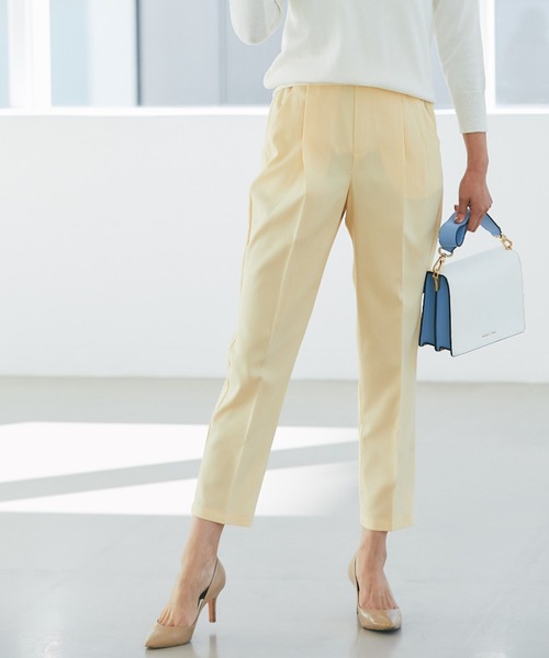 &. NOSTALGIA(アンドドットノスタルジア)の「センタープレステーパードパンツ(その他パンツ・レディース・ブラック/ベージュ/イエロー/グリーン/ラベンダー/アイボリー/パープル/ブラウン/グレー/ピンク/ホワイト・FREE)」の21枚目の写真