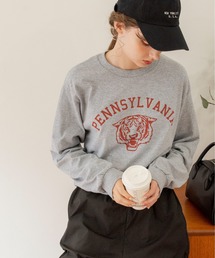 ANGIE | 【2022年秋冬新色】GILDANカレッジロゴオーバーサイズロンT(Tシャツ/カットソー)