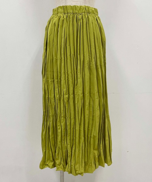 PICCIN(ピッチン)の「ワッシャープリーツロングスカート(スカート・レディース・アイボリー/ブラック/ライム・M)」の20枚目の写真