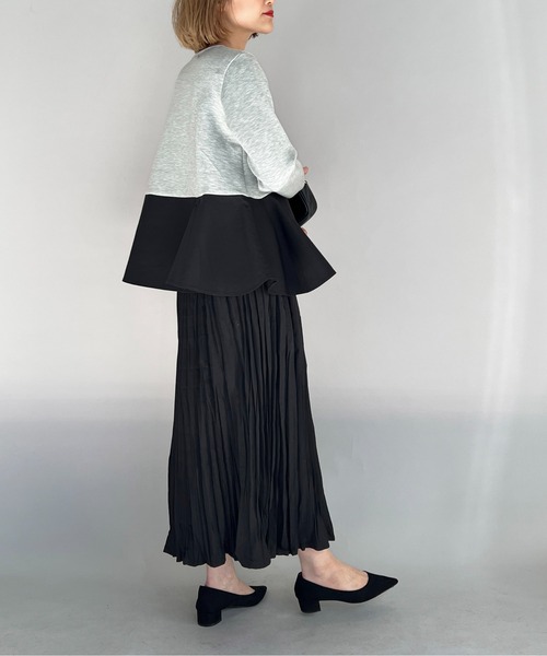 PICCIN(ピッチン)の「ワッシャープリーツロングスカート(スカート・レディース・アイボリー/ブラック/ライム・M)」の16枚目の写真