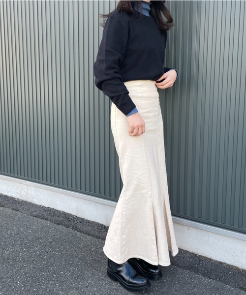 Chiaro(キアロ)の「ツイルハイウエストマーメイドスカート(スカート・レディース・ブラック/グリーン/アイボリー・FREE)」の14枚目の写真