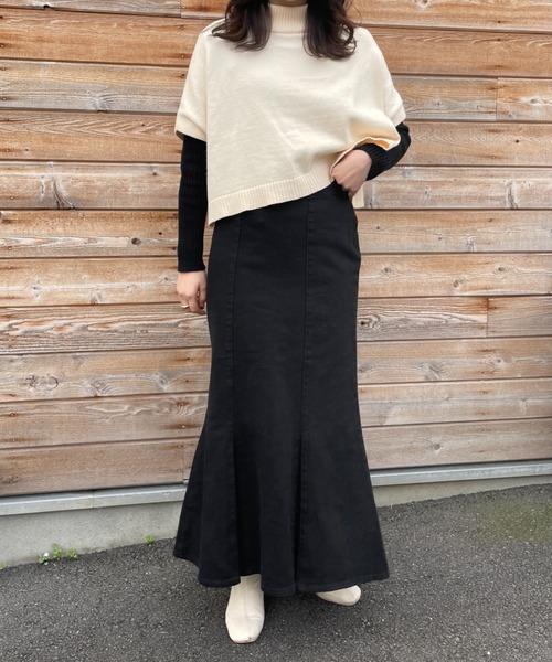 Chiaro(キアロ)の「ツイルハイウエストマーメイドスカート(スカート・レディース・ブラック/グリーン/アイボリー・FREE)」の19枚目の写真