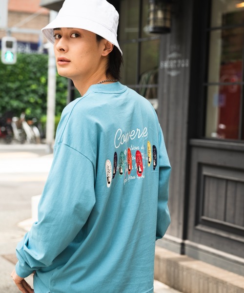 CONVERSE(コンバース)の「【CONVERSE/コンバース】バックプリントロンT ドロップショルダー/オーバーサイズ(Tシャツ/カットソー・メンズ・ブラック/ホワイト/ダークブルー/オフホワイト・MEDIUM/LARGE/X-LARGE)」の15枚目の写真