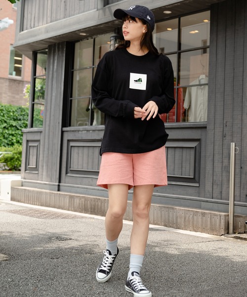 CONVERSE(コンバース)の「【CONVERSE/コンバース】バックプリントロンT ドロップショルダー/オーバーサイズ(Tシャツ/カットソー・メンズ・ブラック/ホワイト/ダークブルー/オフホワイト・MEDIUM/LARGE/X-LARGE)」の7枚目の写真