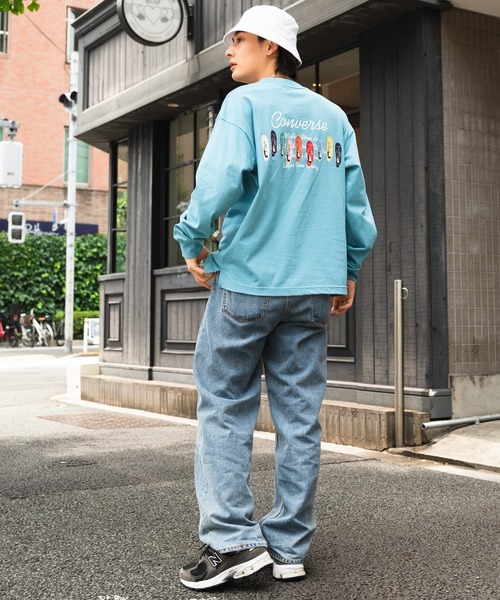 CONVERSE(コンバース)の「【CONVERSE/コンバース】バックプリントロンT ドロップショルダー/オーバーサイズ(Tシャツ/カットソー・メンズ・ブラック/ホワイト/ダークブルー/オフホワイト・MEDIUM/LARGE/X-LARGE)」の13枚目の写真