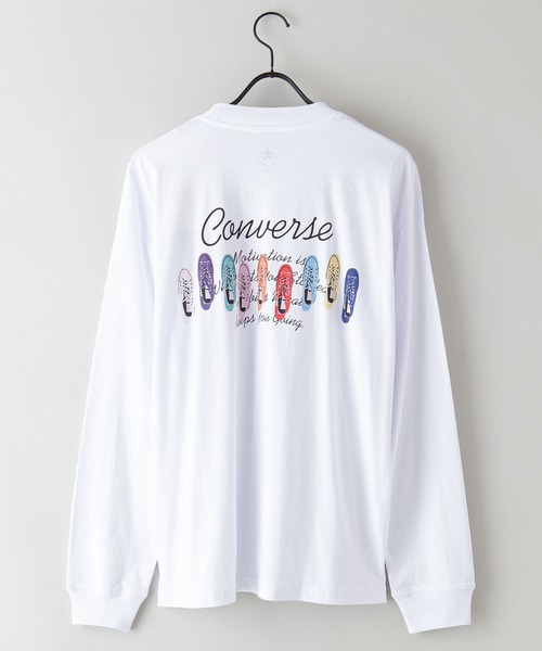CONVERSE(コンバース)の「【CONVERSE/コンバース】バックプリントロンT ドロップショルダー/オーバーサイズ(Tシャツ/カットソー・メンズ・ブラック/ホワイト/ダークブルー/オフホワイト・MEDIUM/LARGE/X-LARGE)」の17枚目の写真