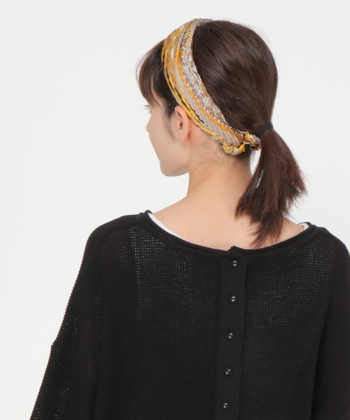 LBC（エルビーシー）の「シュシュ付き3WAYスカーフ　幾何柄（バンダナ/スカーフ・レディース・イエロー・FREE）」の12枚目の写真